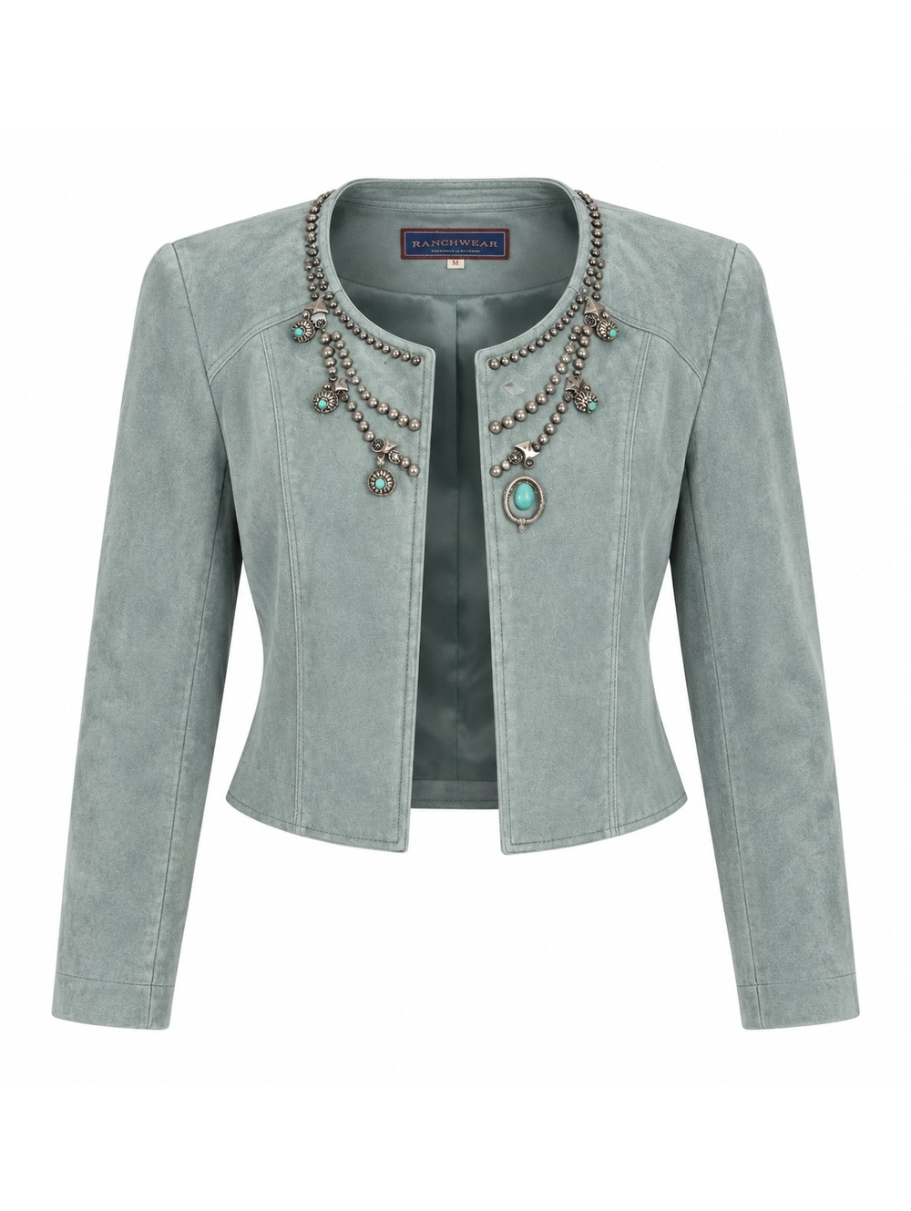 Double D Ranch Vintage Ranchwear Embellished Suede Jacket